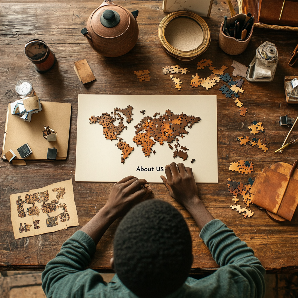 Illustration représentant l'histoire d'Editions Nouou - Une collection de puzzles africains